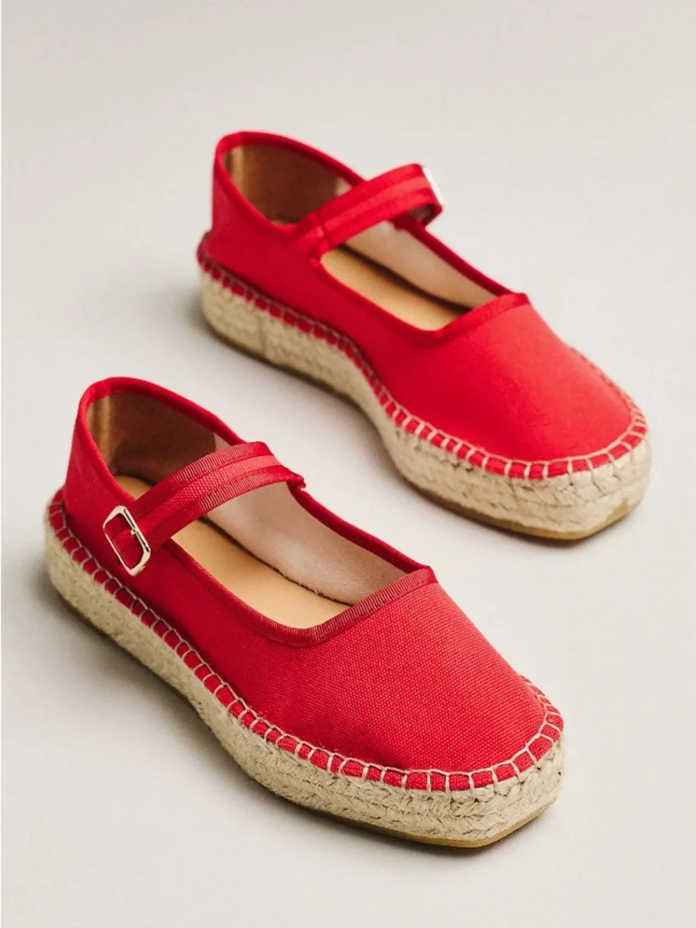 NEW- Maeve Mary Jane Espadrille Flats — Cherry Red 🍒